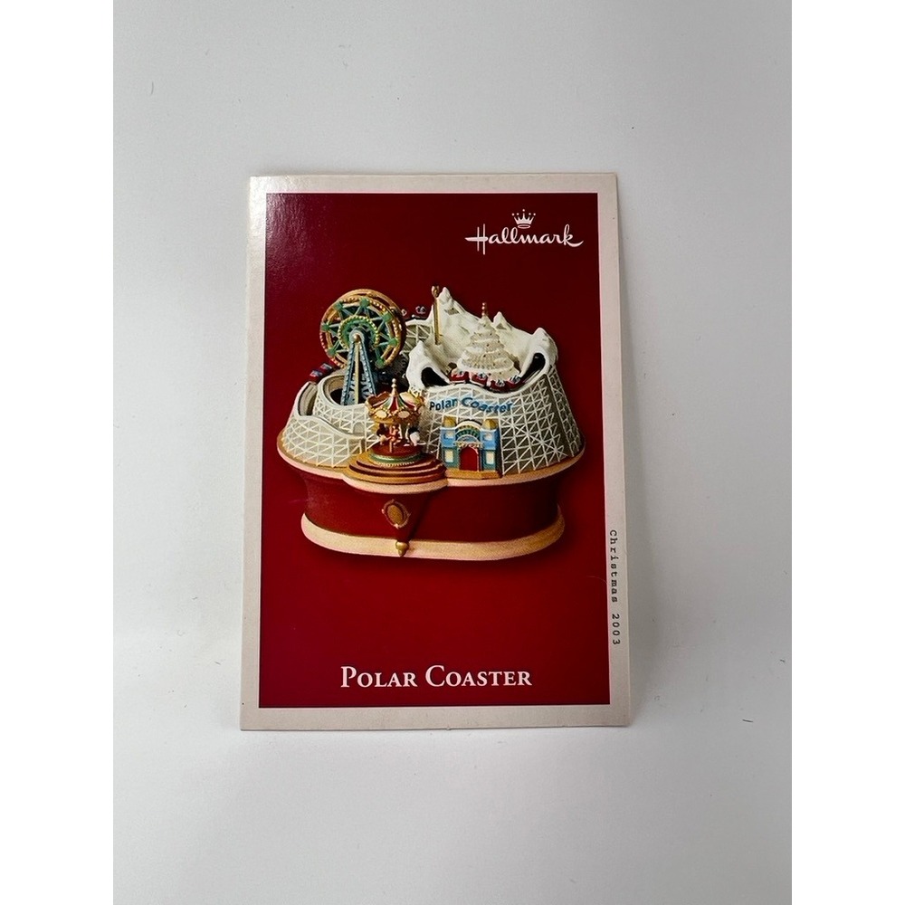 Hallmark Polar Coaster Ornament 2003 Red Magic Light Motion Sound QLX7459 - Picture 9 of 11